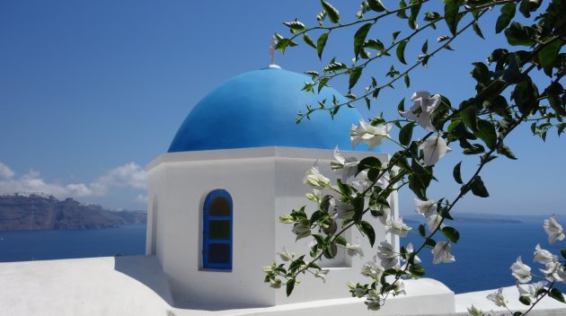 Santorini Grieks blauw