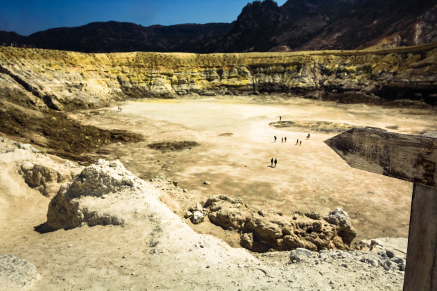 Wandelen door de vulkaan op Nisyros