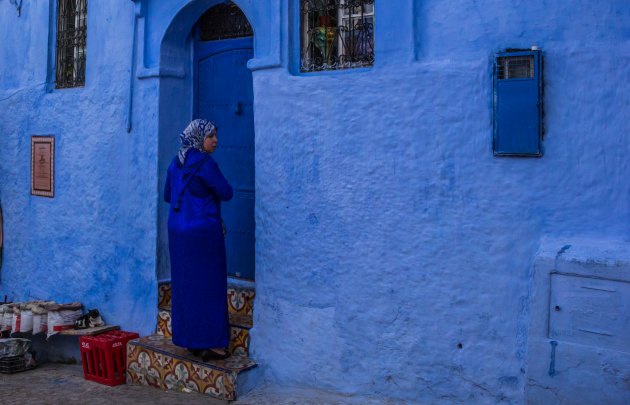 Mooi blauw, in Chefchaouen