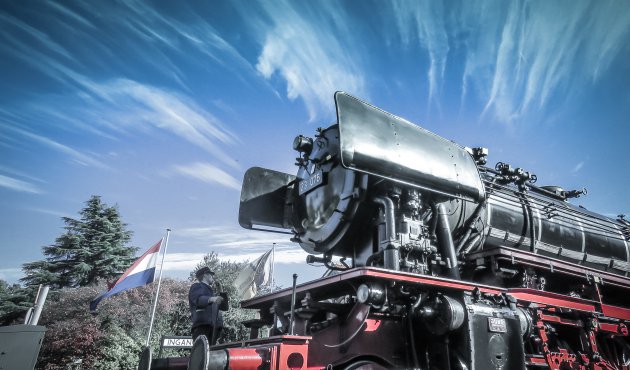 De stoomlocomotief in Beekbergen