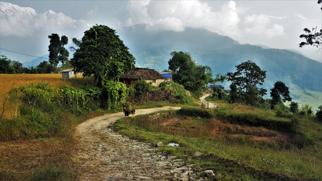 Zicht op de Annapurna