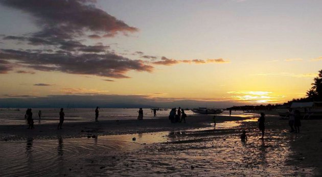 Zonsondergang op het strand van Santa Fé