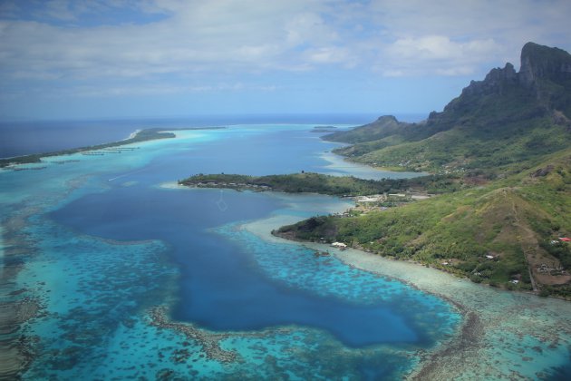 Helicoptervlucht over Bora Bora