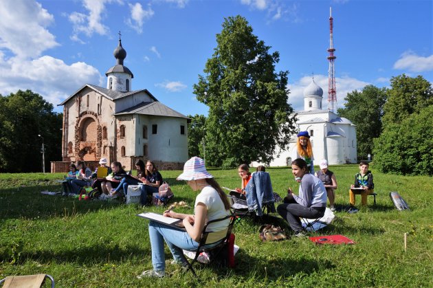 tekenles in Novgorod