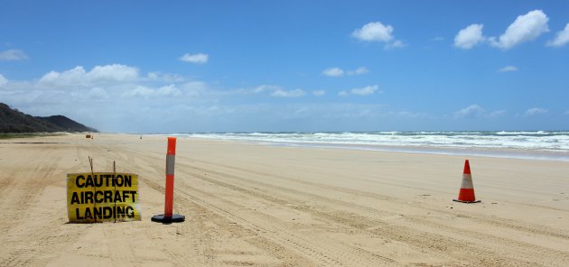 Landingsbaan op het strand