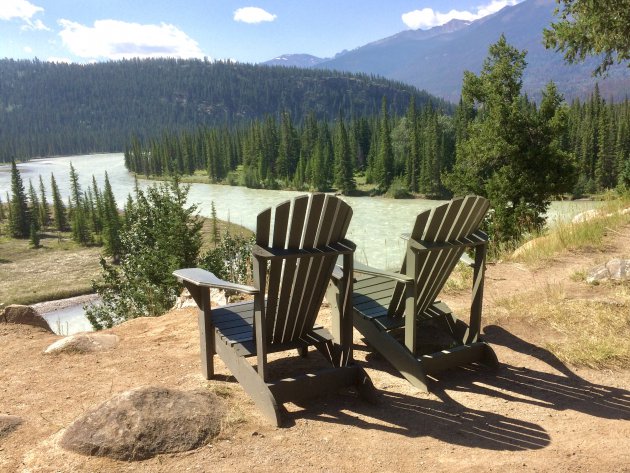 Uitzicht op de Athabasca River