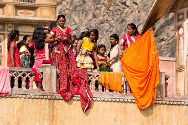 Het heilige water van de Galta Ji tempel