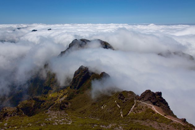 wandelpad naar de wolken