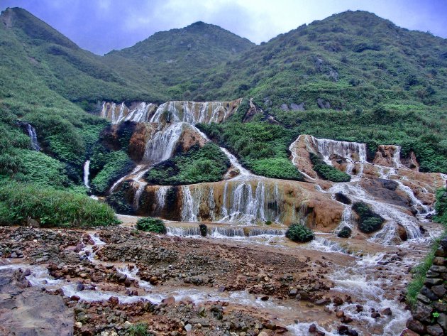 Golden waterfall