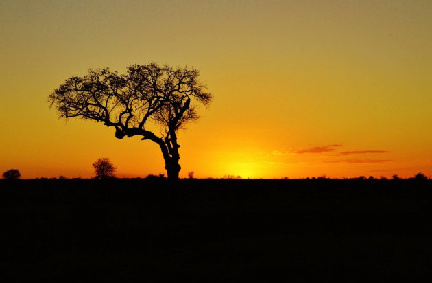 Zonsondergang in Swaziland (eSwatini)