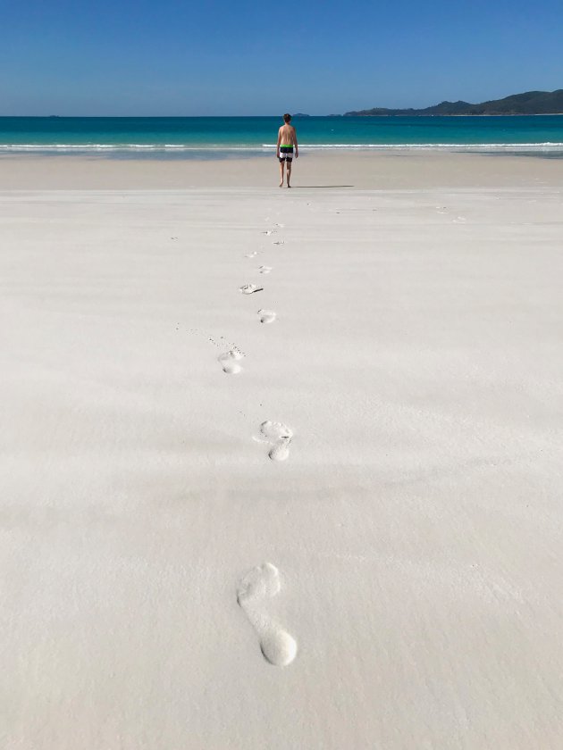 Voetstappen in het zand....