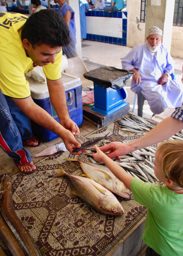 Op de vismarkt in Muscat