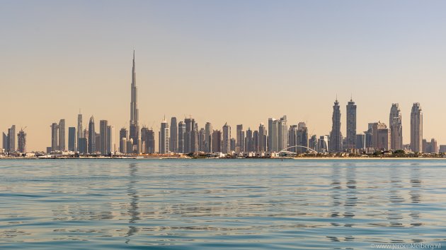 De skyline van Dubai