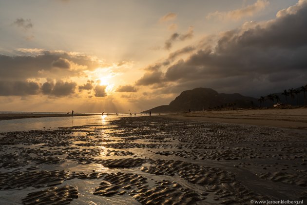 Een avond op het strand in Oman