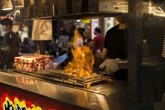 Wagyu beef op de Raohe Night Market