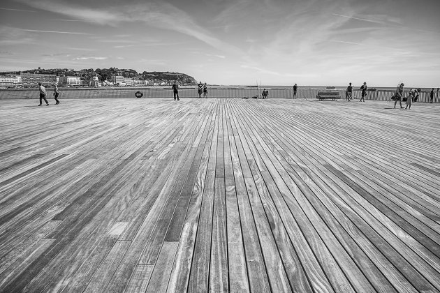 At the end of the pier