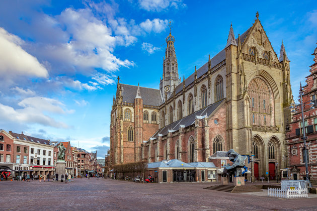 Tweeluik St. Bavo Kerk op de Grote Markt