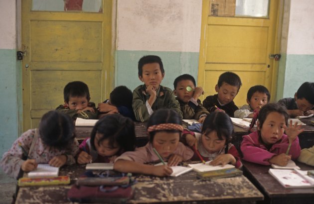 School klasje in Hebei provincie China