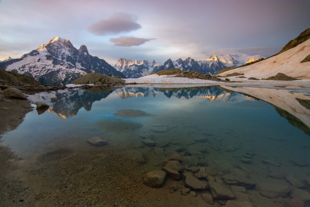 Reflectie bij Lac Blanc