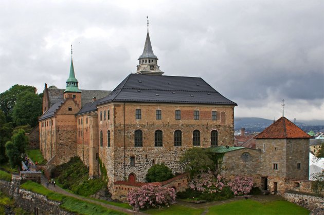 Zicht op het Akershus in Oslo