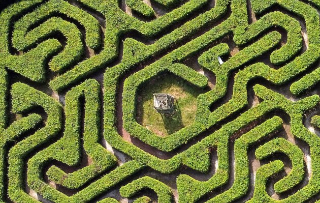 Doolhof vanuit de lucht