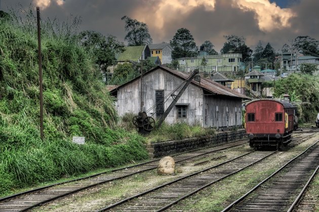 Stationnetje op Sri Lanka