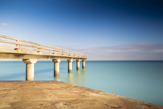 Pier op Omaha beach