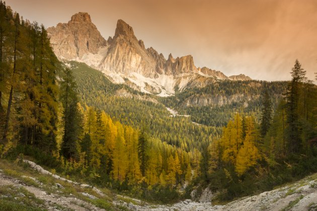 Monte Cristallo in herfstversiering