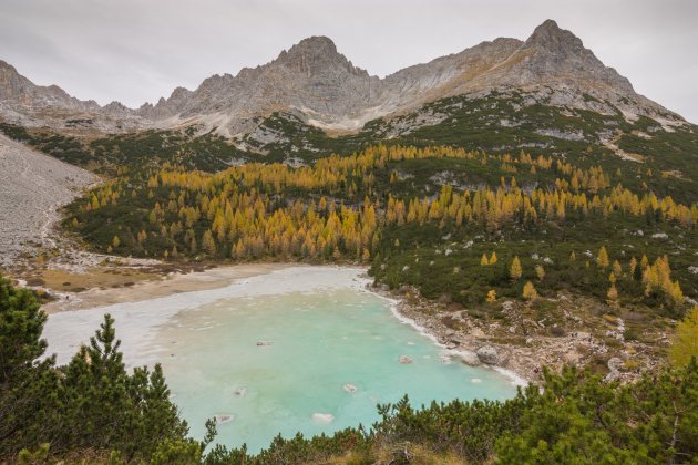 bevroren Lago Sorapis