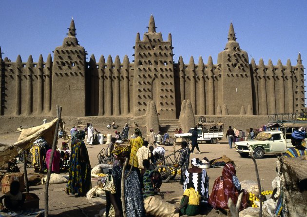 De Grote moskee van Djenné in Mali