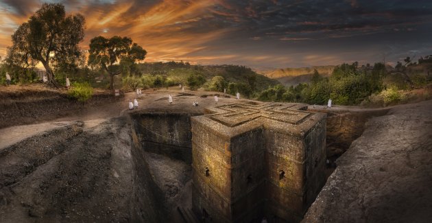 Lalibela hoofd Foto