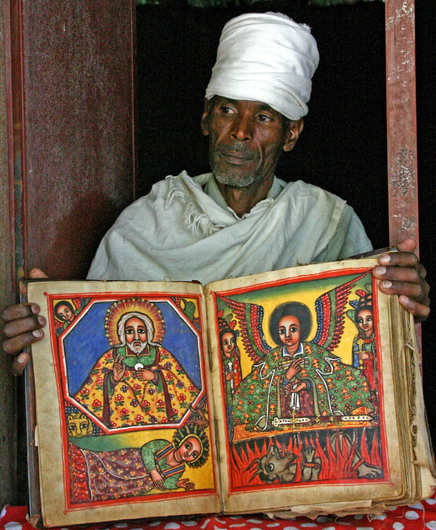 Priester met heilig boek