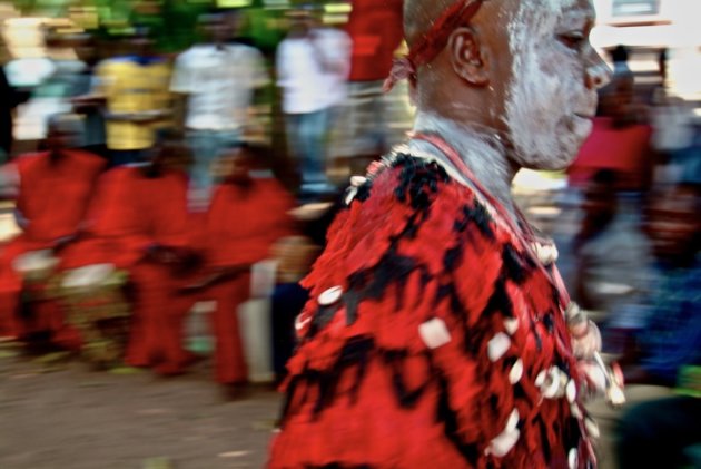 Voodoo priest at JuJu ritual