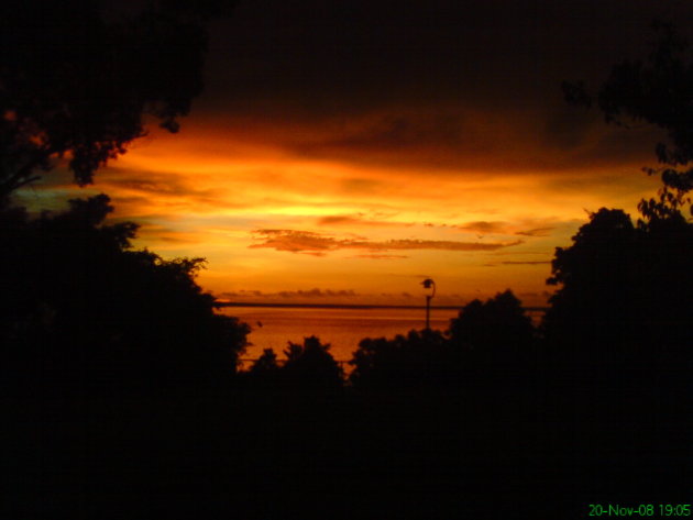 Darwin bij zonsondergang