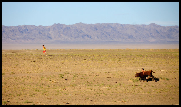 The jogger and the cowboy