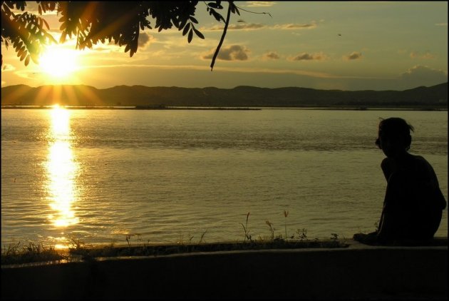 Ayeyarwady zonsondergang