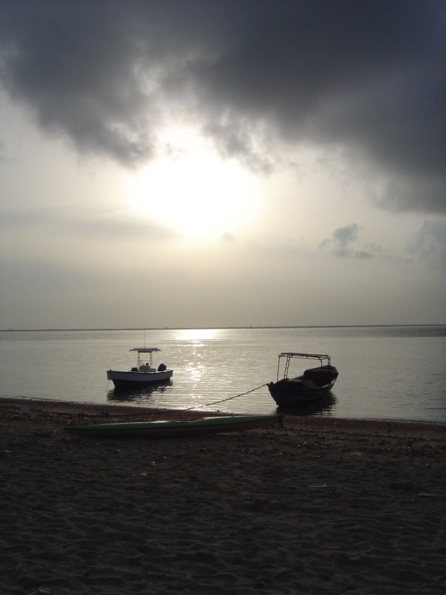 Zonsondergang in Djiffer, Senegal