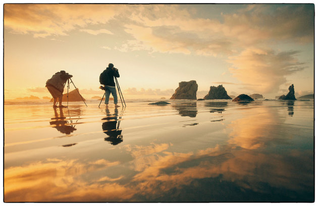 Rush hour at Bandon Beach