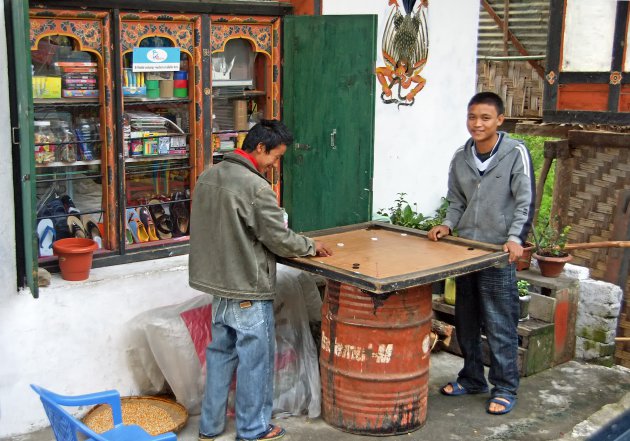 Sjoelen in Bhutan