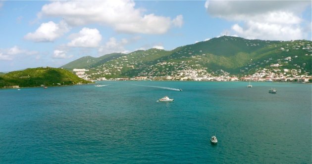 De wateren rond Puerto Rico.