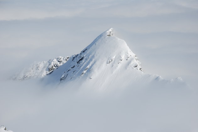 Kitzsteinhorn met opkomende mist