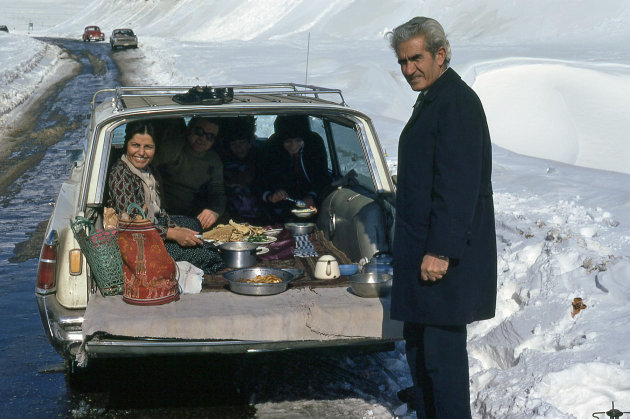 Picknick in de sneeuw