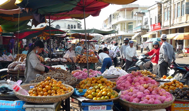 De markt in Kratie .