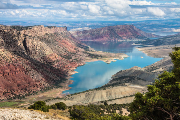 Fenomenaal uitzicht op Flaming Gorge