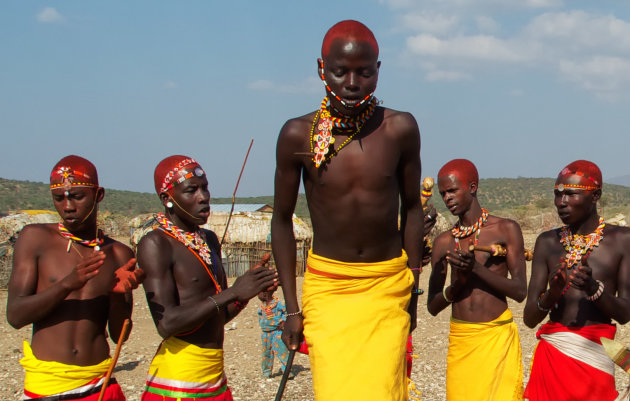 Springende Samburu heren 