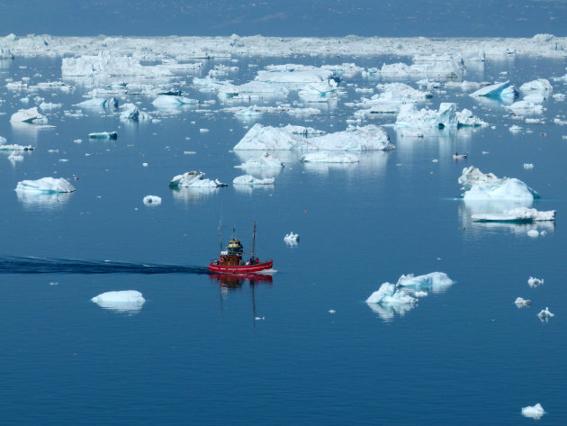 IJsbergen in de Disko Bay