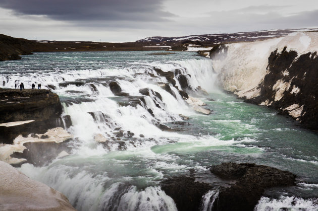 Gullfoss in de sneeuw