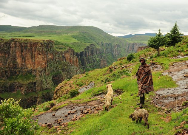 Zonder bewegwijzering naar Maletsunyane Falls