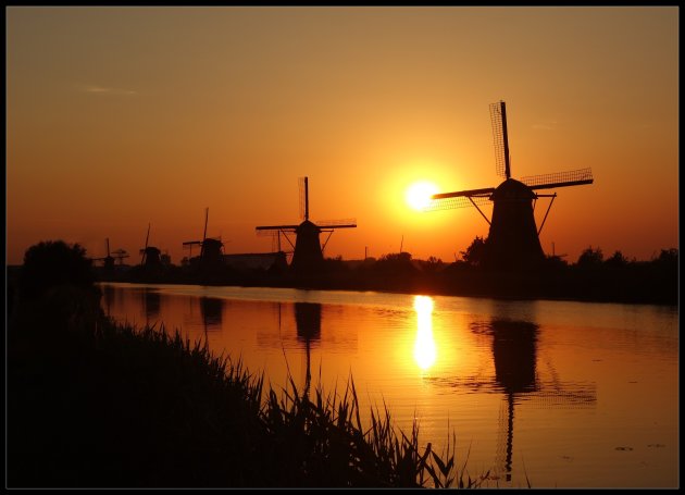 Zomeravond in Kinderdijk