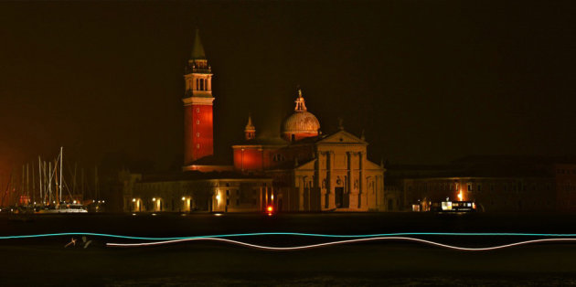 Zicht op het eiland Isola di San Giorgio in Venetië  